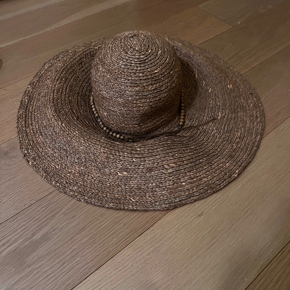 Bop Basics Shopbop Raffia brown braid sun hat floppy and wide ! New Never worn! - Picture 4 of 6